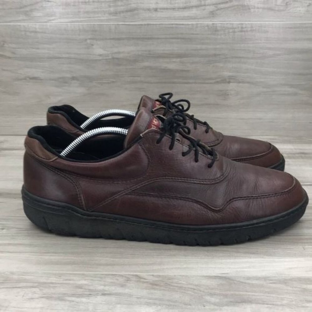 Red Wing Shoe Men's 12D Griptec Burgundy Brown Leather Lace Up Casual Comfort